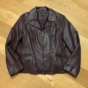 Purple pleather jacket XL